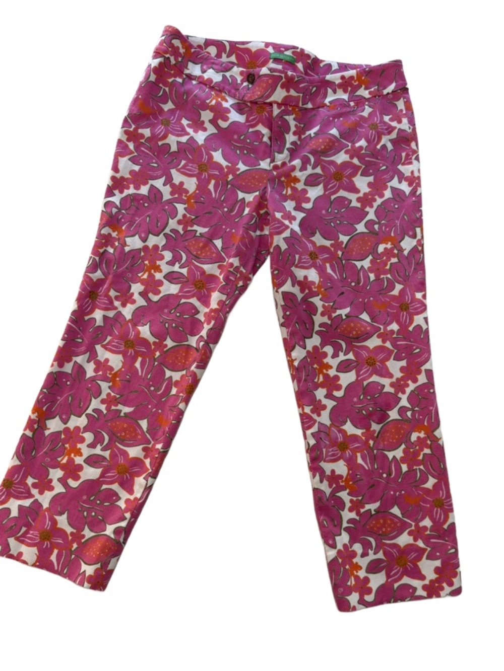 Lilly Pulitzer Palm Beach Fit Pants Vibrant Floral Delight Size 8